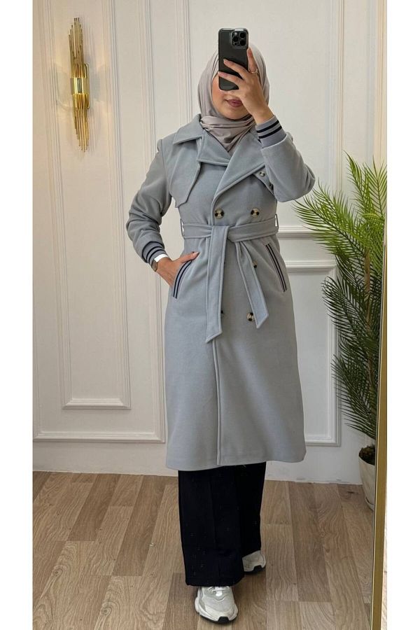 MERRY ME Italian Broadcloth Sports and Stylish Winter Trench Coat Trendyol