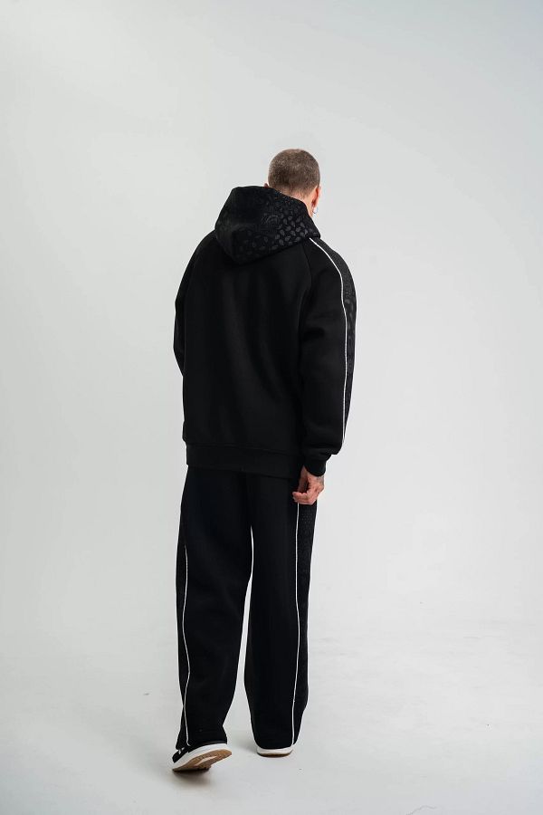 REKA MODA Long Sleeve Hooded Baggy Tracksuit Set Black Trendyol