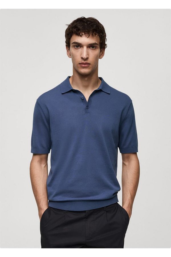 MANGO Man-Strick-Poloshirt aus 100 % Baumwolle 1