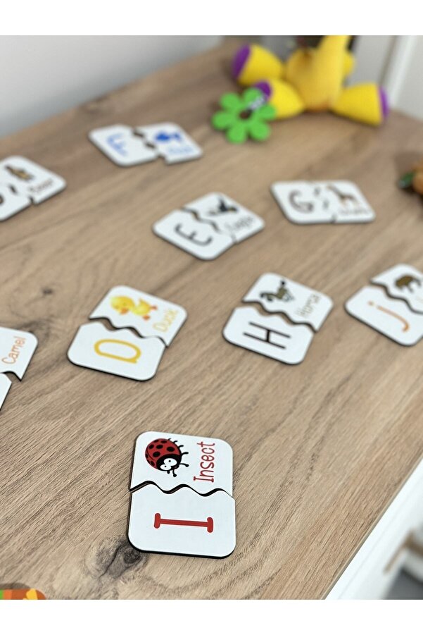 Karter İnovasyon Harf Hayvan Esleme Kartlari, Alfabe Esleme Kartlari,montesorri Yapboz Takcikar