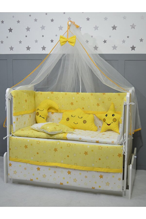 FISTIK BEBE 60x120 12 Parça Cibinlikli Bebek Uyku Seti