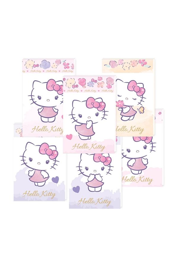 Hello Kitty-لون حاد140200 Hello Kity A7 Memo Pad - عبوة مزدوجة 1