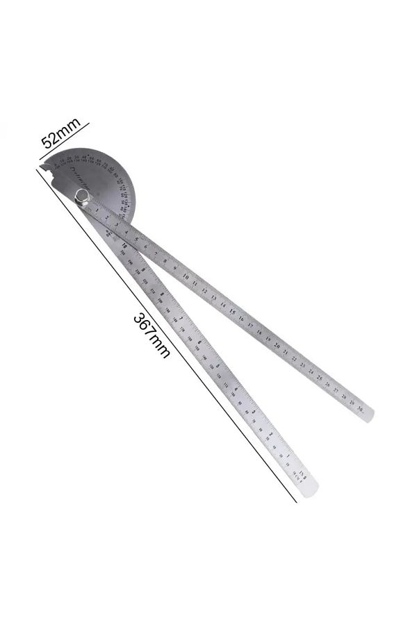 BGA-180 Degree 300mm 2 Spoke Angle Protractor Goniometer Stainless Steel Protractor Rotating Angle Ruler 1