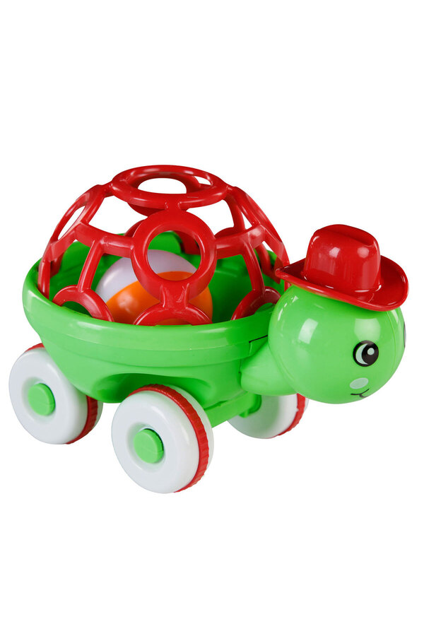 CanEm Oyuncak Çıngıraklı Kaplumbağa 3 Ay Kırmızı