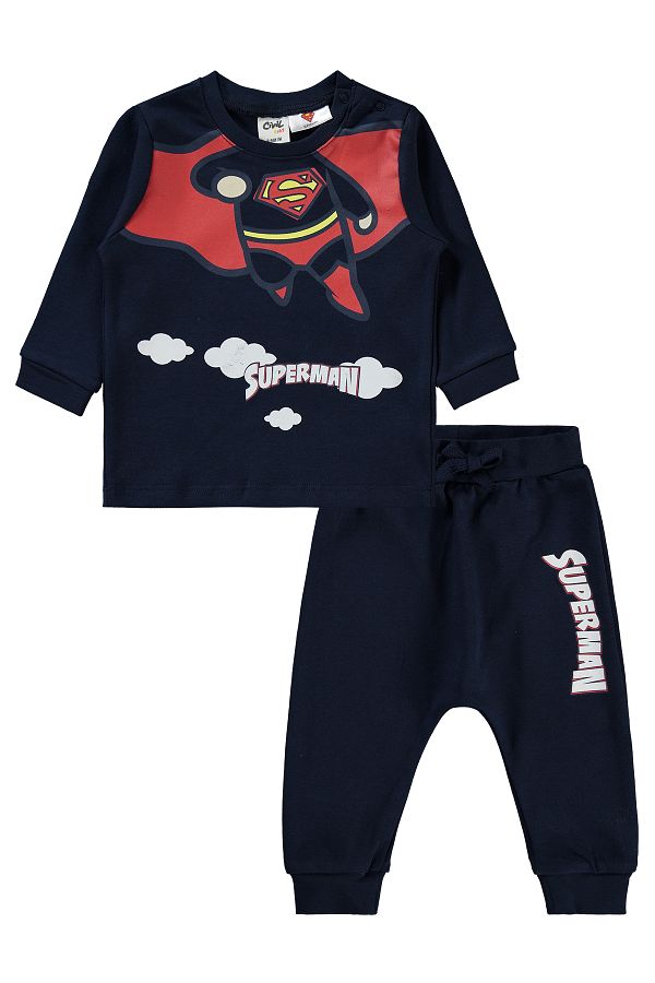 Superman-Superman-Baby-Set für Jungen, 6–18 Monate, Marineblau 1