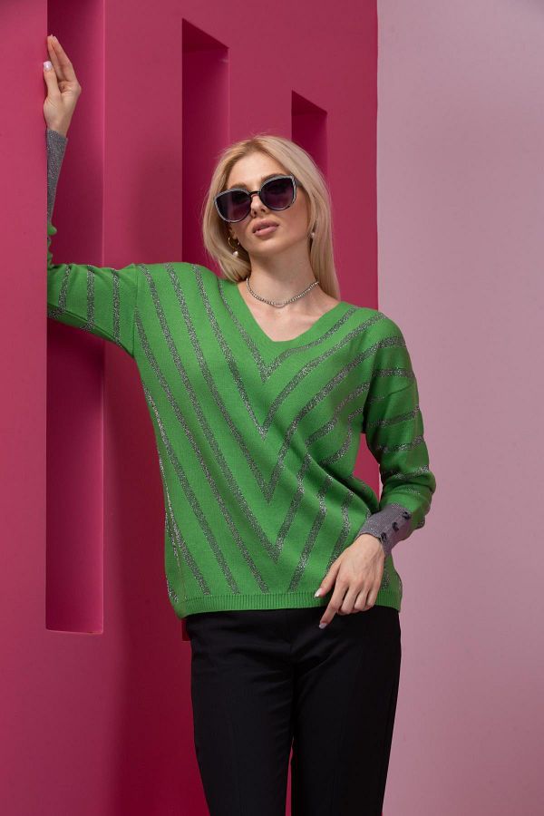 Lime sweater women's store
