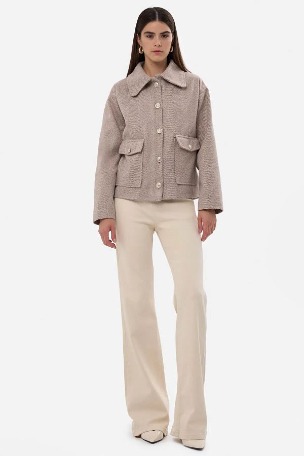 Hiccup-Patch Pocket Detailed Buttoned Jacket 1
