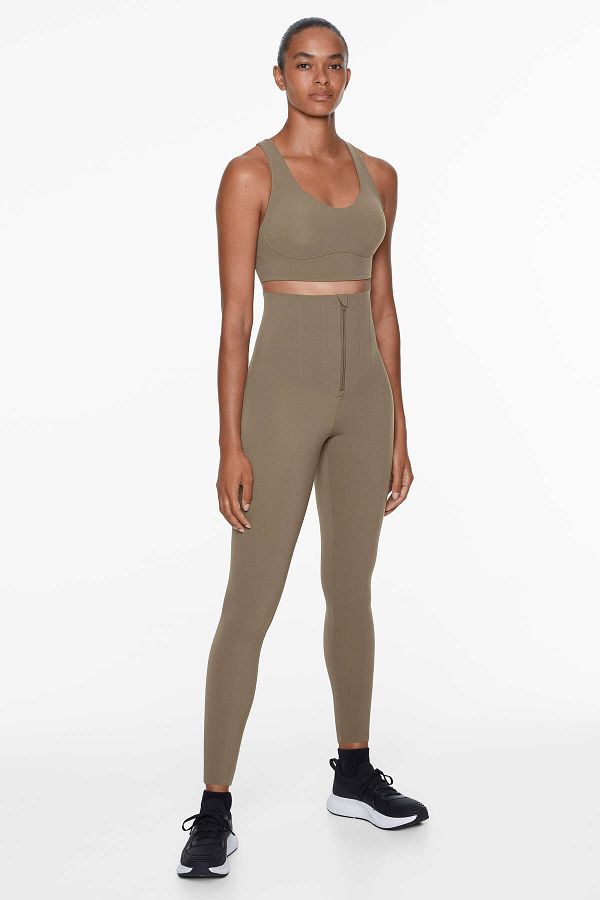 Oysho Compressive Super High Rise Zippered 65 Cm Ankle
