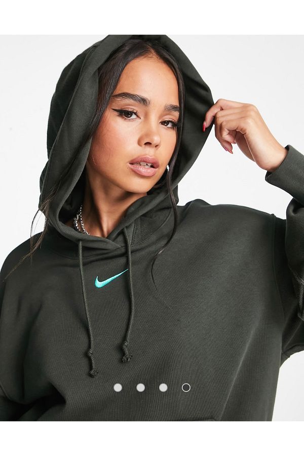 Nike Sportswear Everyday Modern Fleece Hoodie Green Women s Sweatshirt Trendyol