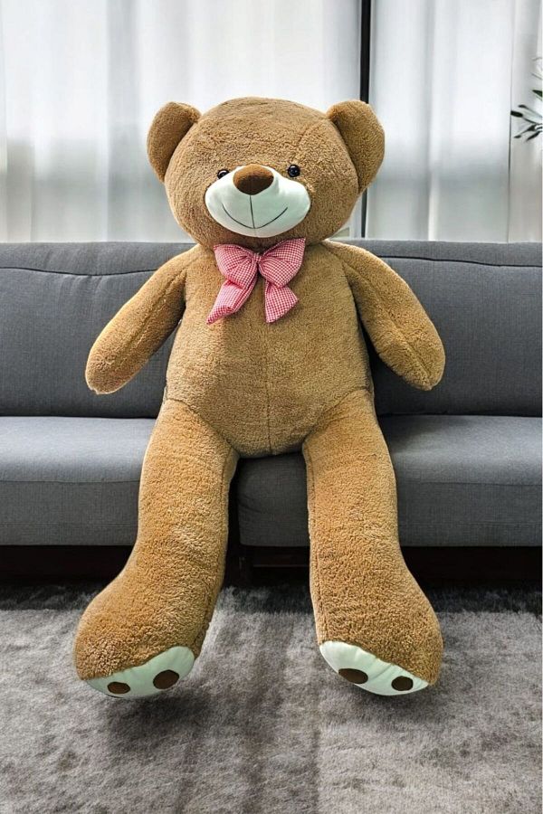 Mellito Cute Brown Fat Plush 130 cm Bear Toy Teddy Bear Best Gifts Trendyol