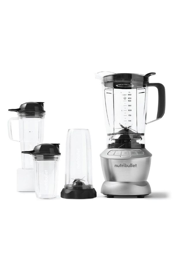 Nutribullet-خلاط بالحجم الكامل + مجموعة 1200 واط، مجموعة مكونة من 9 قطع، خلاط عالي السرعة متعدد الوظائف، صانع عصائر 1