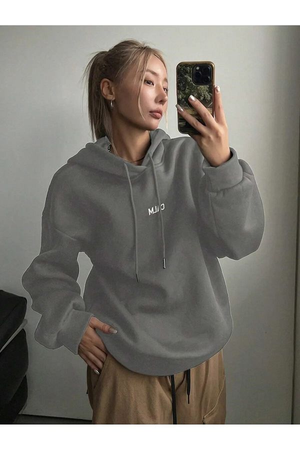 Smoke grey hoodie discount