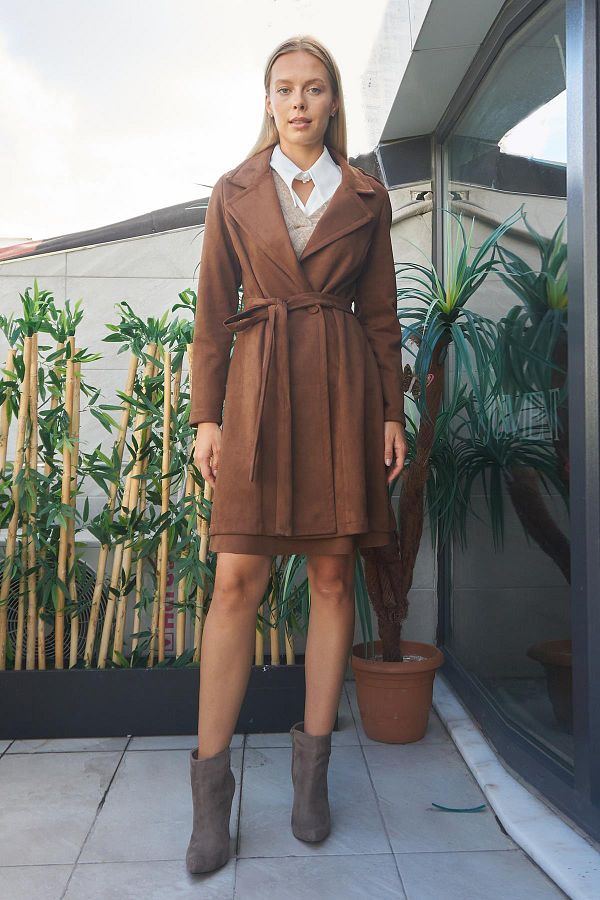 Lightweight knee length coat store