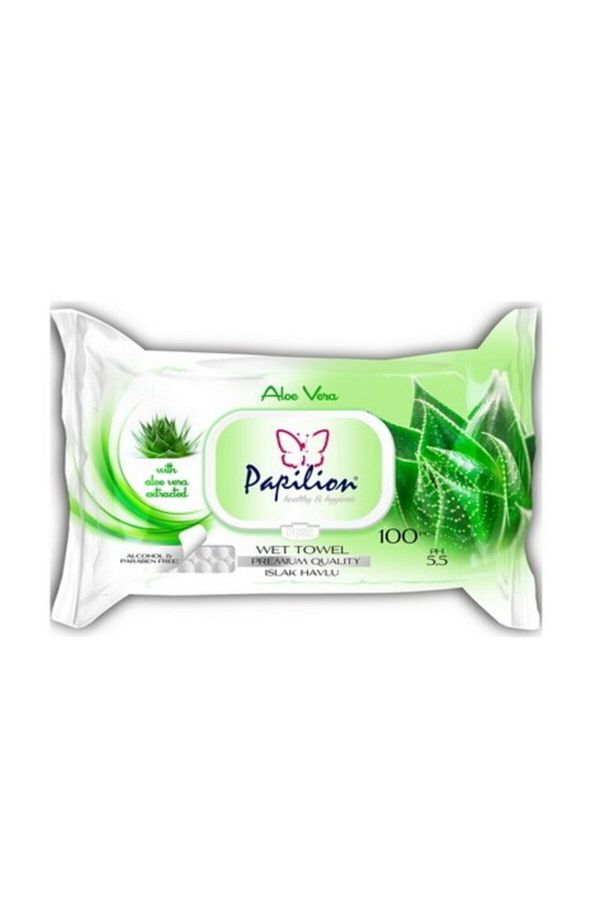 Papilion-Aloe Vera 100Pcs Wet Towels 1