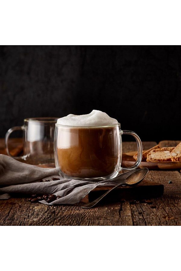 Perotti-Double Wall Double Walled 450 ml Glass Mug 12482 (2 PCS) 1