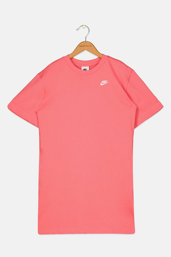 Nike Kids Girl Brand Logo T Shirt Dress Pink Trendyol