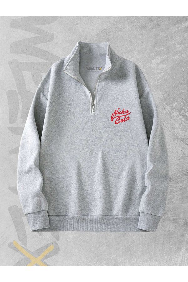 WEARTEX-Half Zip 3 Thread Fallout Nuka Cola Printed Sweatshirt 1