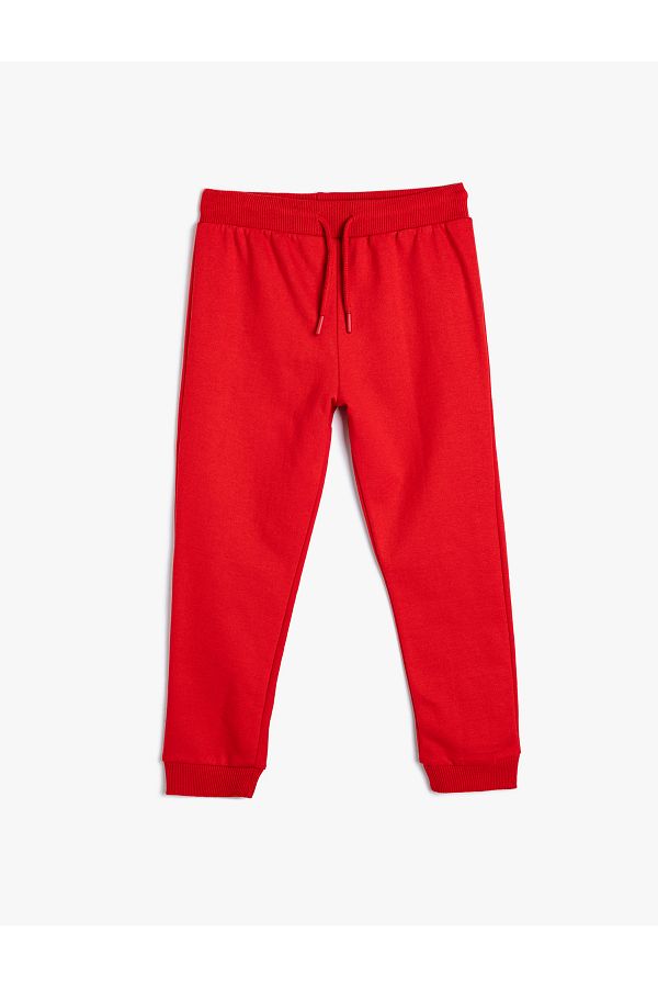 Koton-Basic Jogger Sweatpants with Tie-Up Waist and Pockets 1