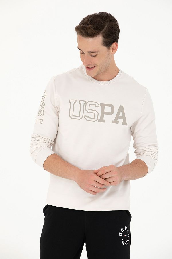 U.S. Polo Assn. Men s Stone Sweatshirt 50273988 Vr049 Trendyol