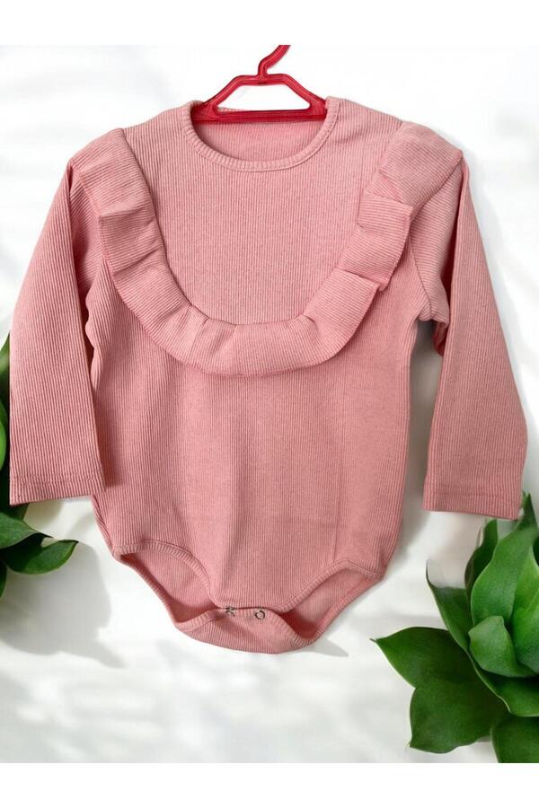 BAHNUR BEBEK PEMBE FİTİLLİ RİBANA ZIBIN BODY