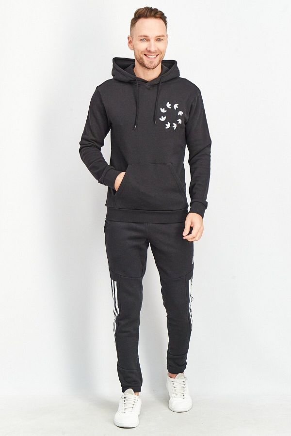 adidas Men Sportswear Fit Brand Logo Sweatshirt Black Trendyol