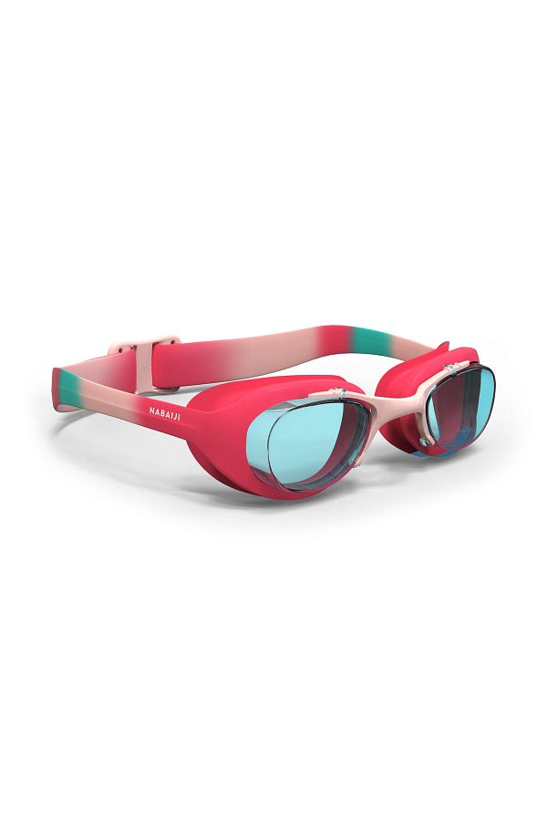 Decathlon-Pink/Blue Kids Swimming Goggles - Transparent Glasses - Xbase 1