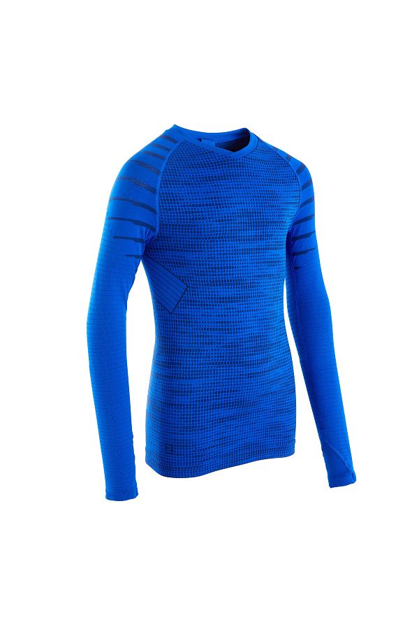 Decathlon Children s Football Thermal Underwear Blue Long Sleeve Keepdry 500 Trendyol
