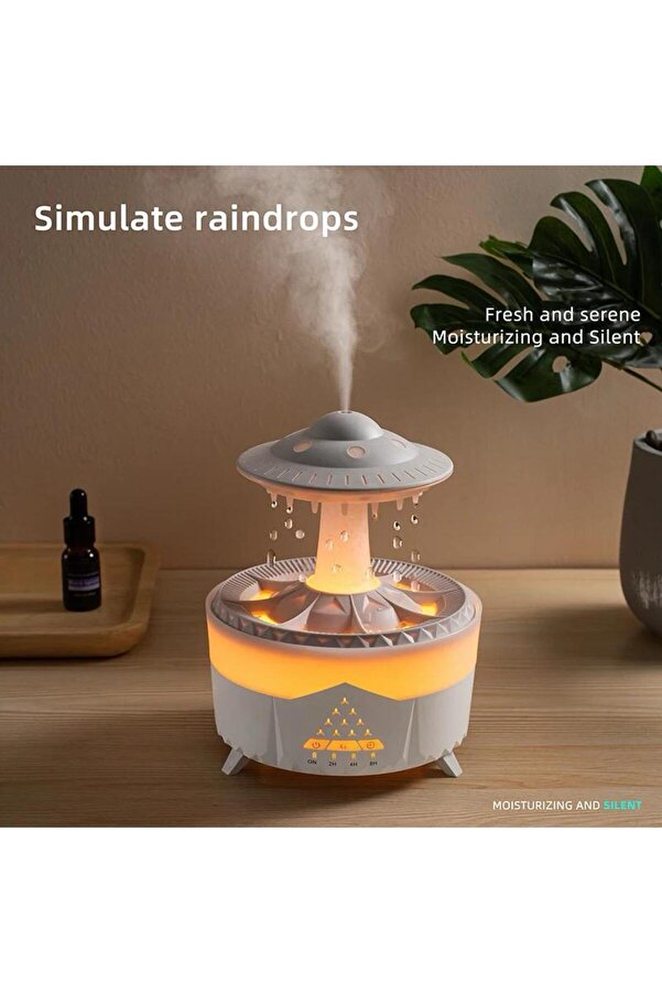 SMAYLİNG Ultrasonik Hava Nemlendirici Buhar Makinesi Ve Aroma Difüzörü Işıklı Terapi Aromatik Koku Verici
