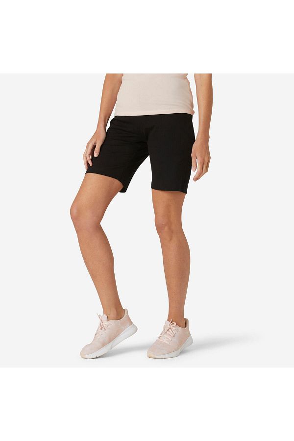 Decathlon Domyos Women s Black Sports Shorts SHORT LEGGINGS 500 Regular Fitness Lightweight Training Trendyol