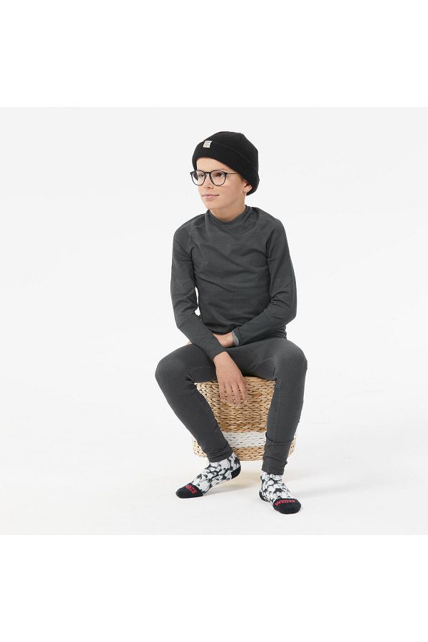 Decathlon Gray Kids Thermal Ski Top Seamless Bl 500 Trendyol