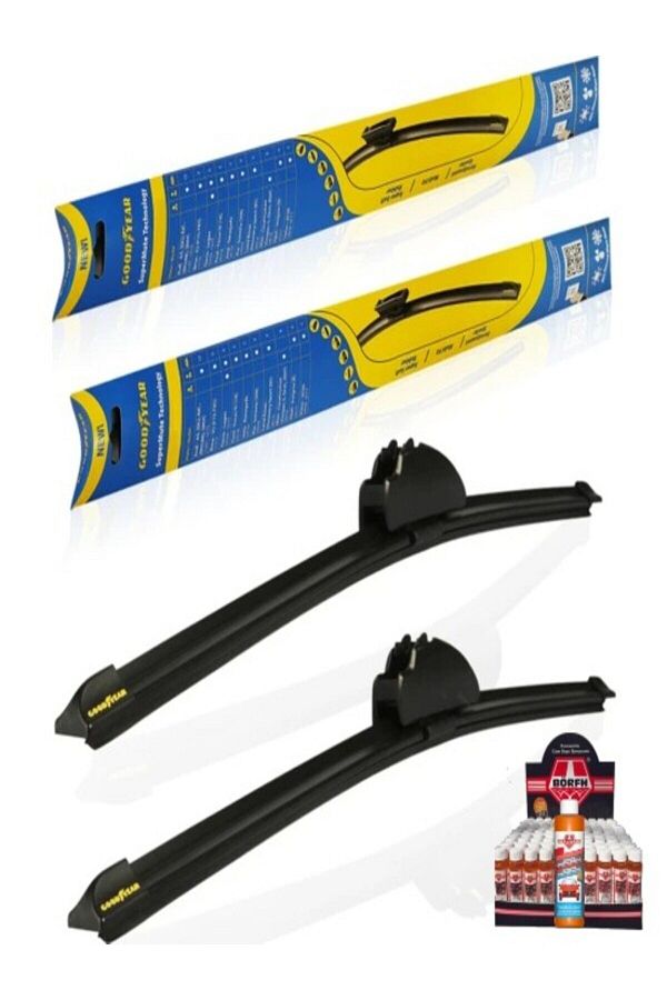 Goodyear-2019-2023 Ford Puma J2K Cf7 Banana Wiper and Glass Soap Set 1