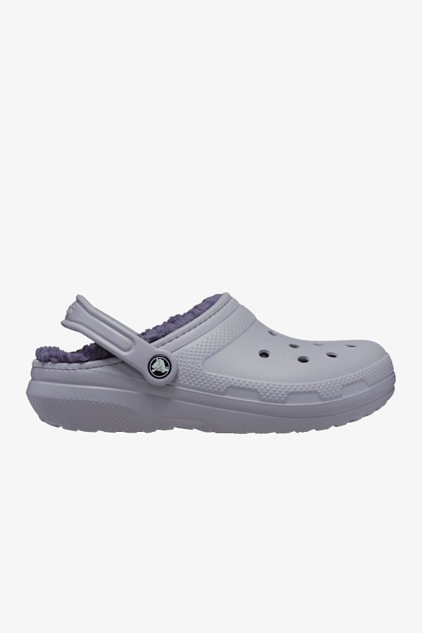 Crocs Classic Lined Unisex Gray Clog Slippers 203591 5Pu