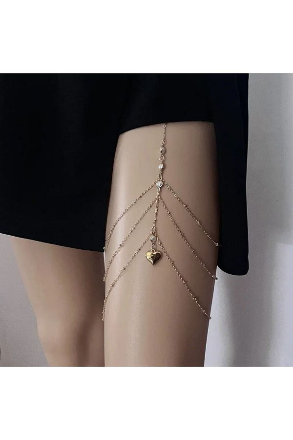 MODAMAYS Heart Model Chain Women s Leg Accessory Trendyol