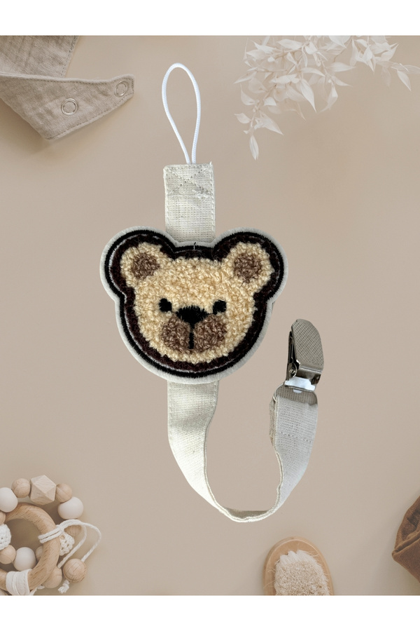 YHH Kids Teddy Bebek Emzik Askısı OEKO-TEX Sertifikalı Emzik Tutacağı