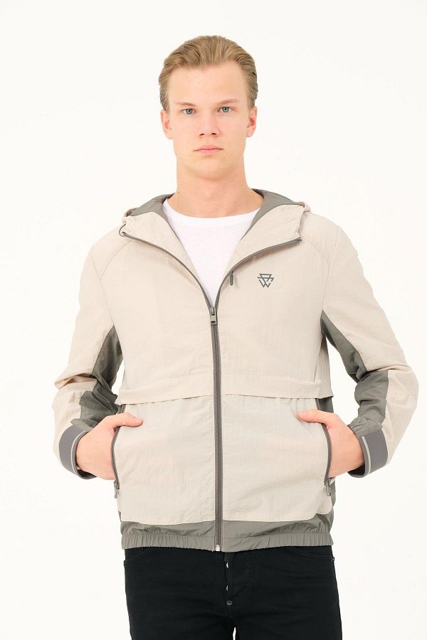 SHERPA Jacket Gray Super Slim Fit Trendyol