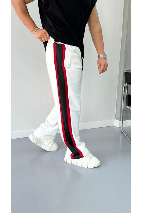 Sweatpants white stripe discount