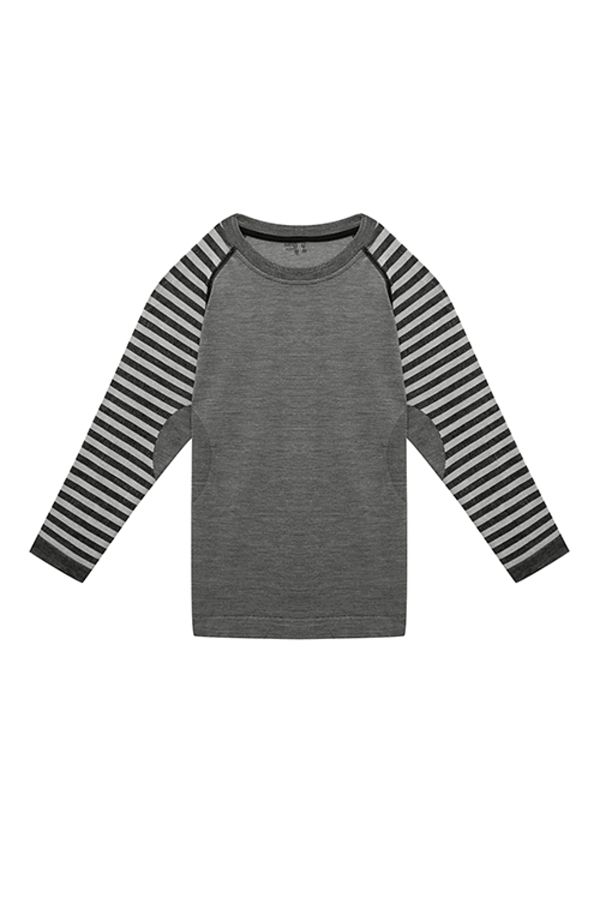 THERMOFORM-Hanorac termic fără sudură pentru copii Ultimate Merino Antracit 1
