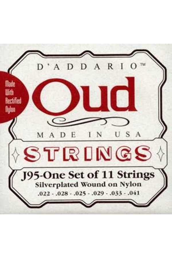 Daddario-J95S Ud Wire Set, (Set of 11 Wires), (0.022-0.028-0.025- Ud Wire Set, Silverplated Wound Sand 1
