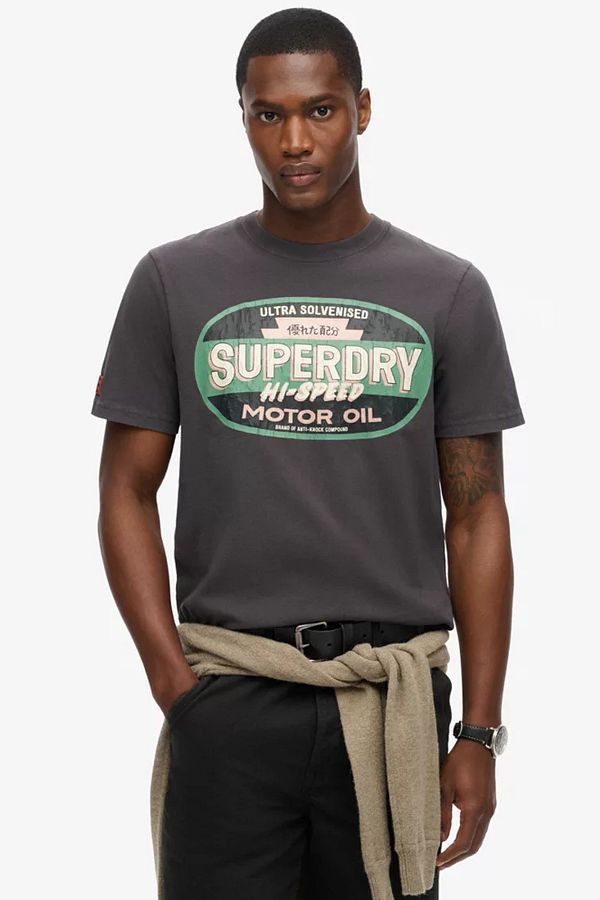 SUPERDRY Workwear T Shirt mit Gasoline Grafik Trendyol