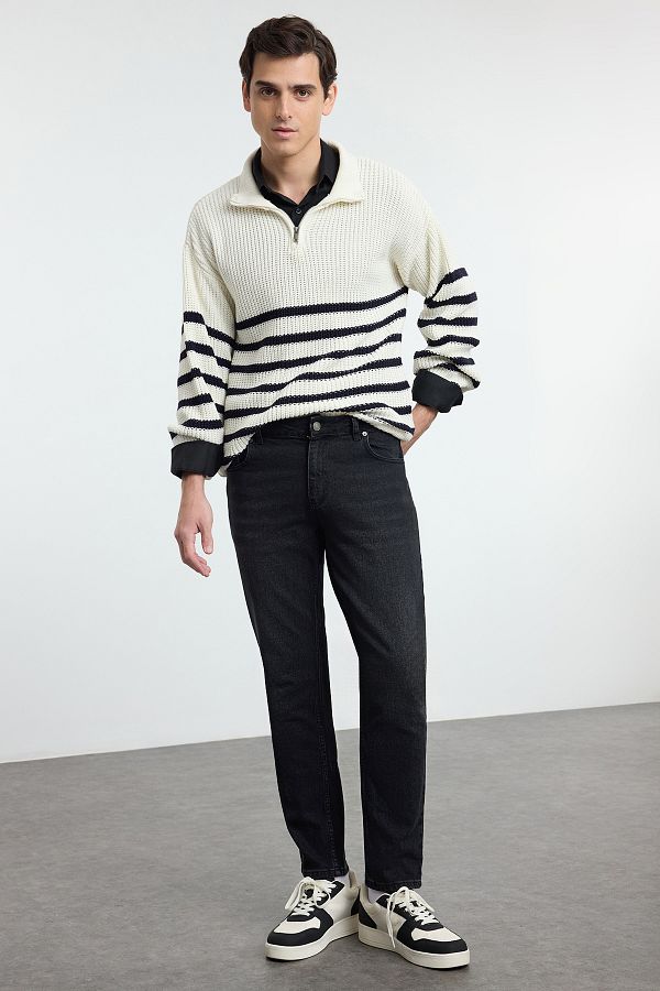 Trendyol Collection-Černé džíny Relax Fit Denim Jeans - Pánské džíny Tmnaw25Je00009 1