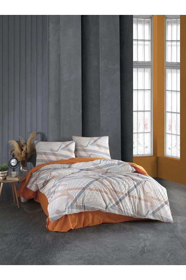 Kristal-Prism Orange Single Duvet Cover Set 1