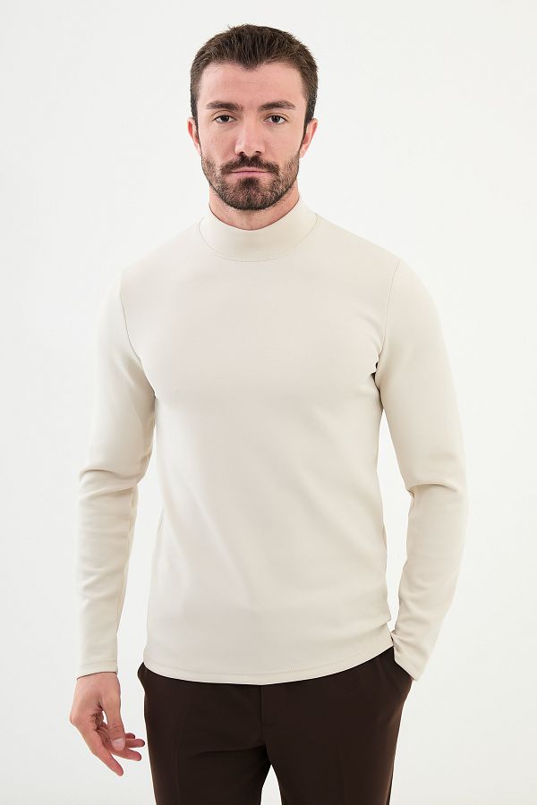Half turtleneck shirt hot sale