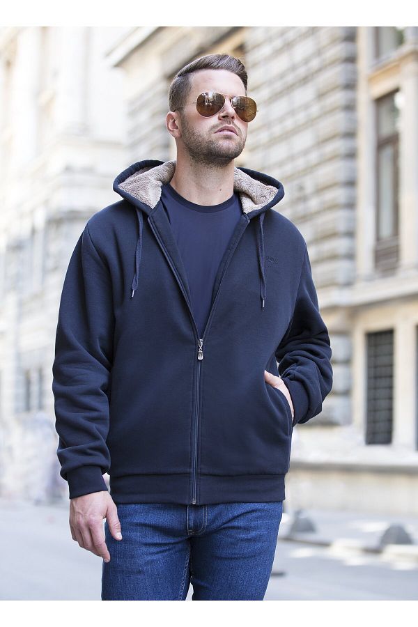 Sweatshirt with fur inside new arrivals