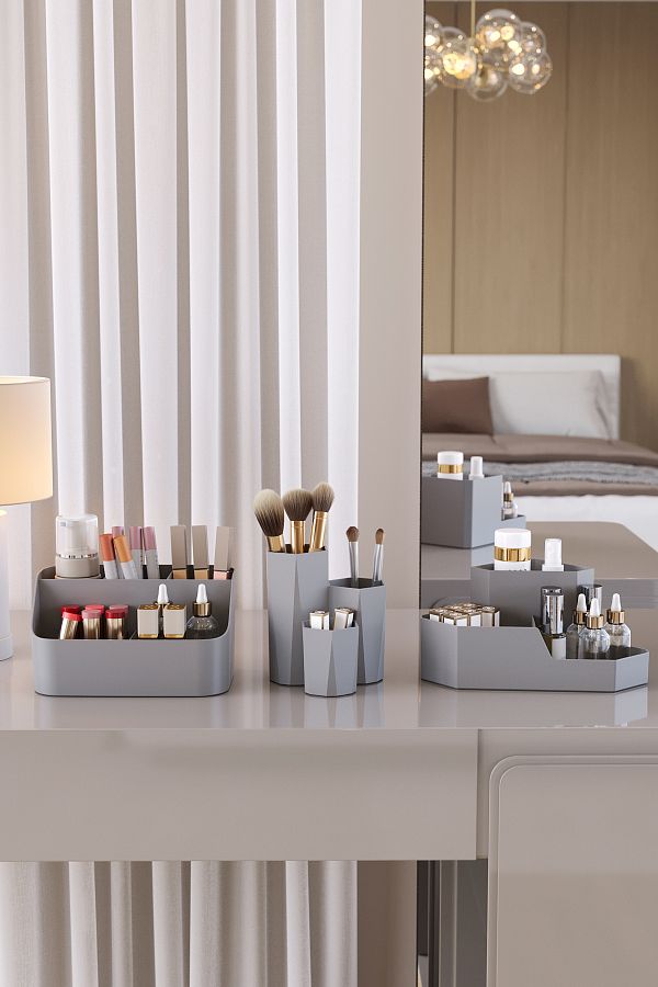 Pufwin Home-Set de 3 suporturi pentru pensule pentru organizator de machiaj 1