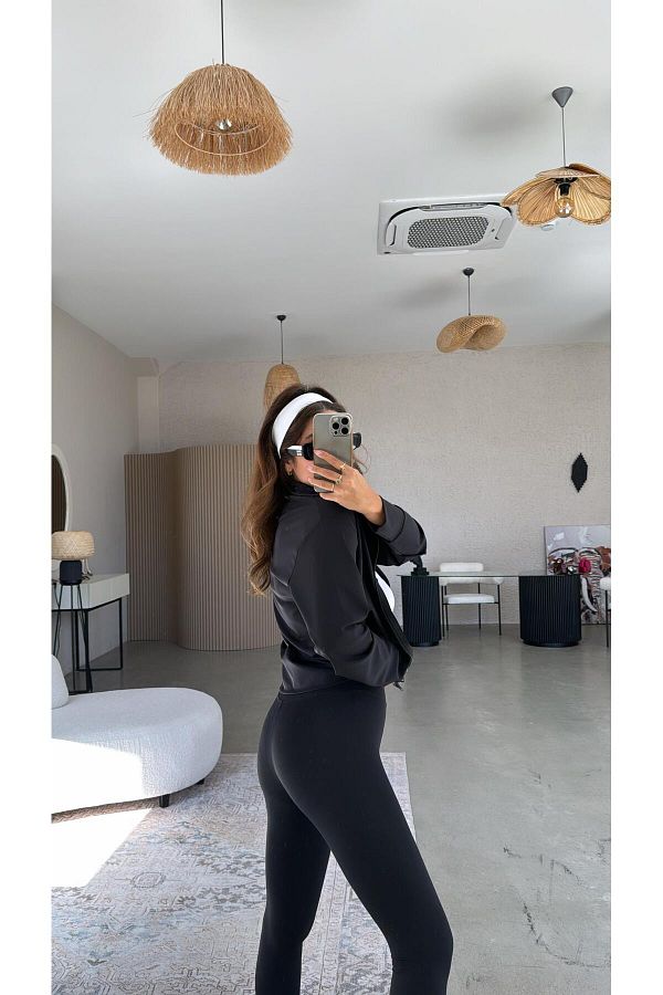 Buket Teke Black Original Oys Recovery Leggings Jacket Set Trendyol