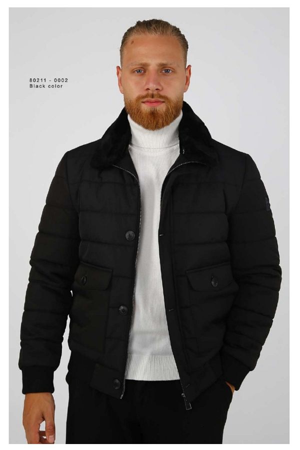 Brango Winter Jacket Black Slim fit Trendyol