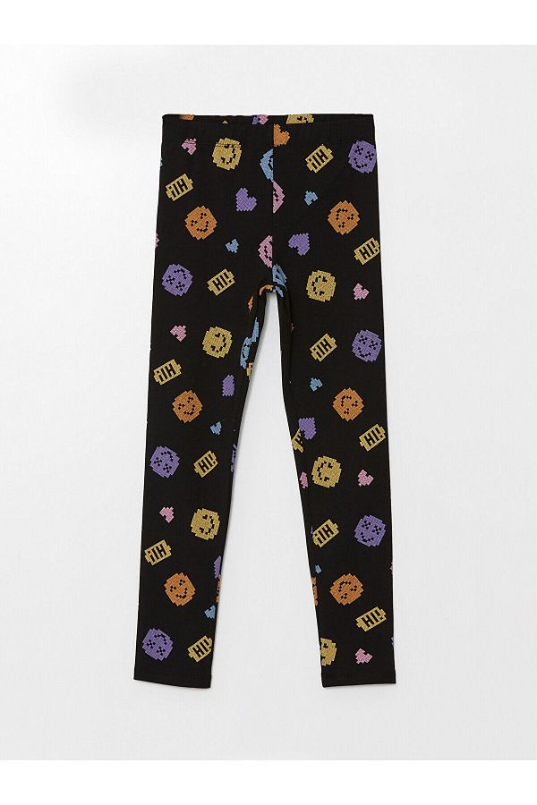 LC Waikiki-Lcwk Elastic Waist Patterned Girl's Leggings 1