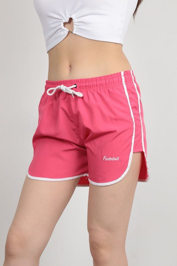 John Borners Fuchsia Women s Swim Shorts Rope Tie Light Elastic Waist Short Cut 5402 Trendyol