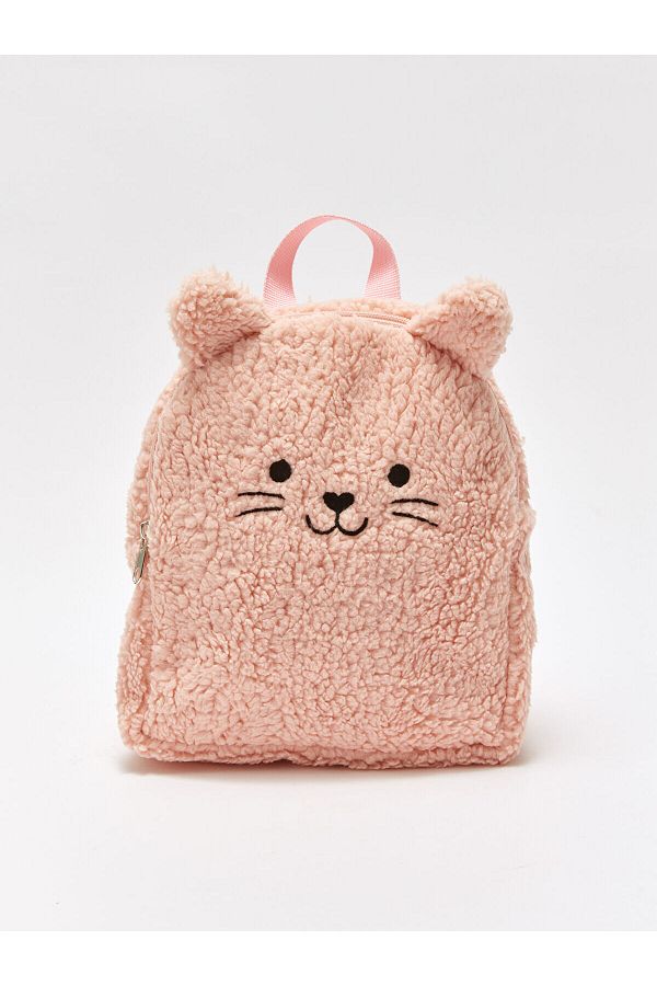 LC Waikiki-Lcw Girl's Plush Backpack with Animal Figures 1