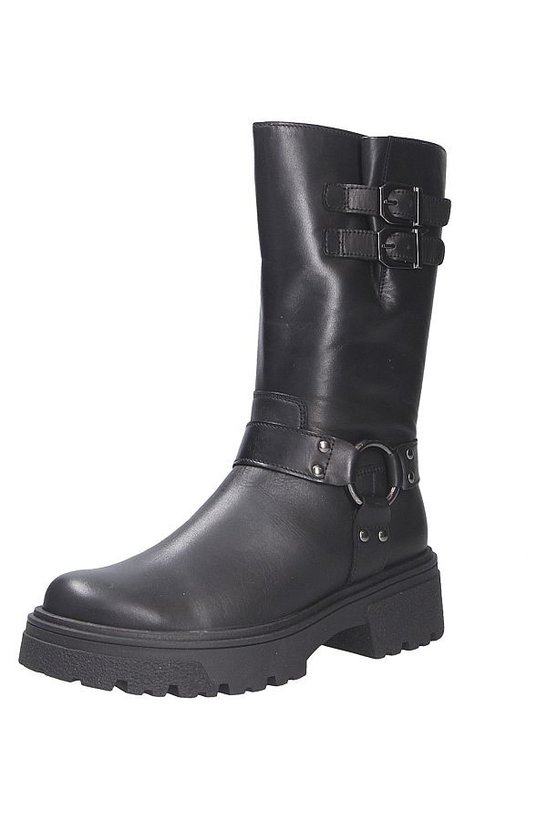 Gabor black leather knee high boots sales